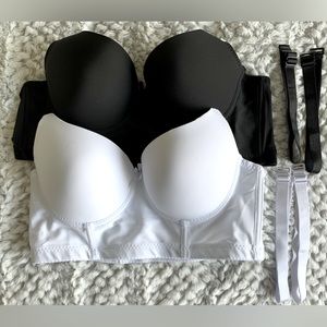Brand New, Never Worn! Make an offer! Set of two, strapless (w:straps) bra set!!